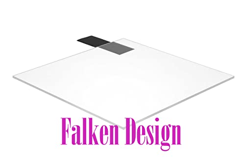 Falken Tasarım Pleksiglas Akrilik Levha - Şeffaf -1/8 inç Kalınlığında - 10 x 10 inç