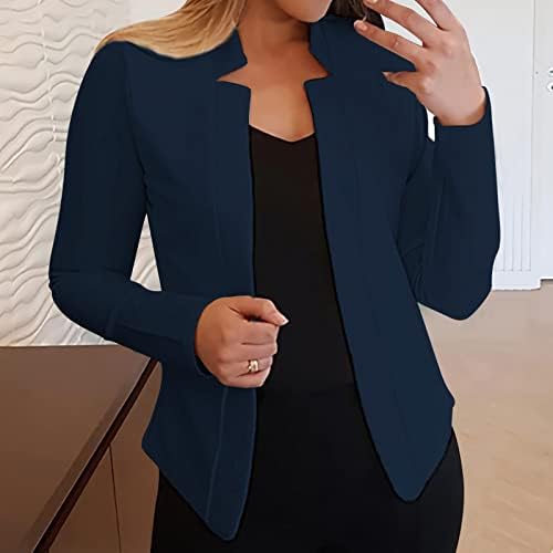 Bayan Casual Cepli Ofis Blazers Dökümlü Açık Ön Hırka Ceket iş elbisesi Kürklü Ceket Kadınlar için