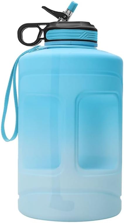 KDKD Büyük Kapasiteli Spor Plastik Su Şişesi Açık 3.78 L Spor Taşınabilir Su Bardağı Spor Su Şişesi