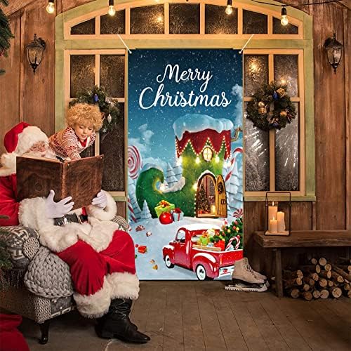 DAZONGE Noel Süslemeleri Açık / Kapalı, Büyük Merry Christmas Kapı Kapak Süslemeleri, Kış Harikalar Diyarı Noel Kapı