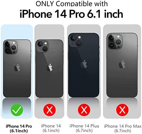 Lapac iPhone 14 Pro Kılıf Kelebek iPhone 14 Pro 6.1 inç Kılıf 2022 Kelebek Tasarımı, iPhone 14 Pro Temizle Kılıf Kelebek