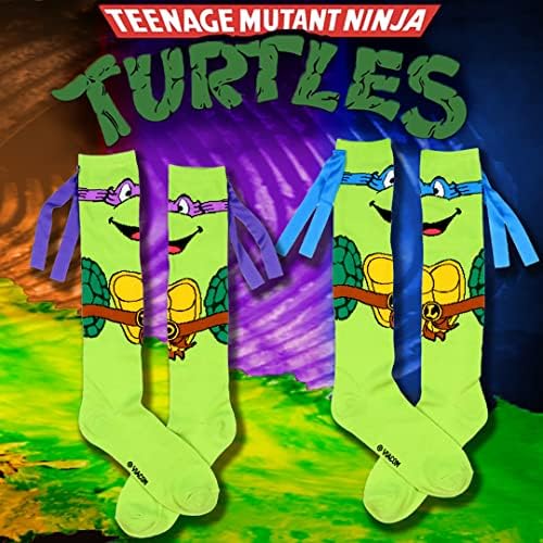 Bioworld Teenage Mutant Ninja Turtles Karakter Maskesi diz üstü Çorap