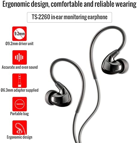 TAKSTAR Kablolu Kulaklıklar, Derin Baslı Kulak İçi Kablolu Kulaklıklar, Kristal Netliğinde Ses, Gürültü Yalıtımı,