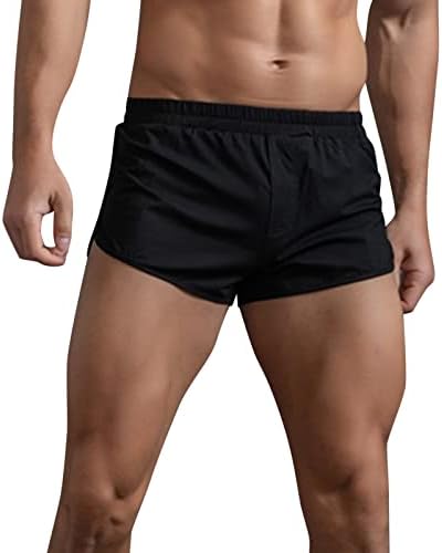 Bmısegm Erkek baksır şort Erkek Yaz Düz Renk pamuklu pantolonlar Elastik Bant Gevşek Hızlı Kuru Rahat Spor Koşu Deniz
