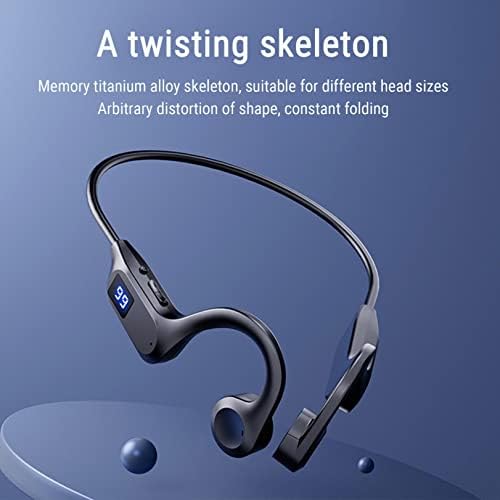 Daveıtl Açık Kulak Bluetooth Kemik İletimli Spor Kulaklıkları, Dahili Mikrofonlu Bluetooth 5.2 Spor Kablosuz Kulaklık,