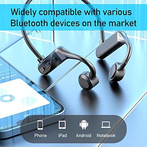 Kemik İletimli Kablosuz Kulaklık Bluetooth 5.0 Kulaklık, Koşu, Bisiklet, Sürüş, Spor Salonu, iPhone/Android/İOS ile