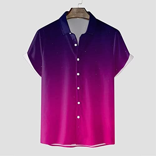 XXBR 2023 Yeni Erkek Yaz Moda Üst Gömlek Sahil Eğlence Plaj Baskılı Gömlek Zarif Düğme Üst Bluz Eldiven