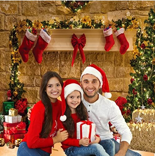 CHAIYA 10x10ft Noel fotoğraf arka fonu Şömine noel dekorasyonları Arka Plan Photoshoot Kış Zemin Süslemeleri Aile